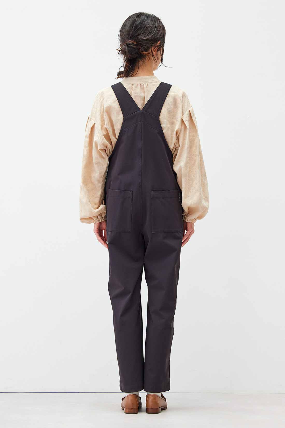Live in  comfort|リブ イン コンフォート ジップ付き 着心地らくちん大人サロペット〈ブラック〉
