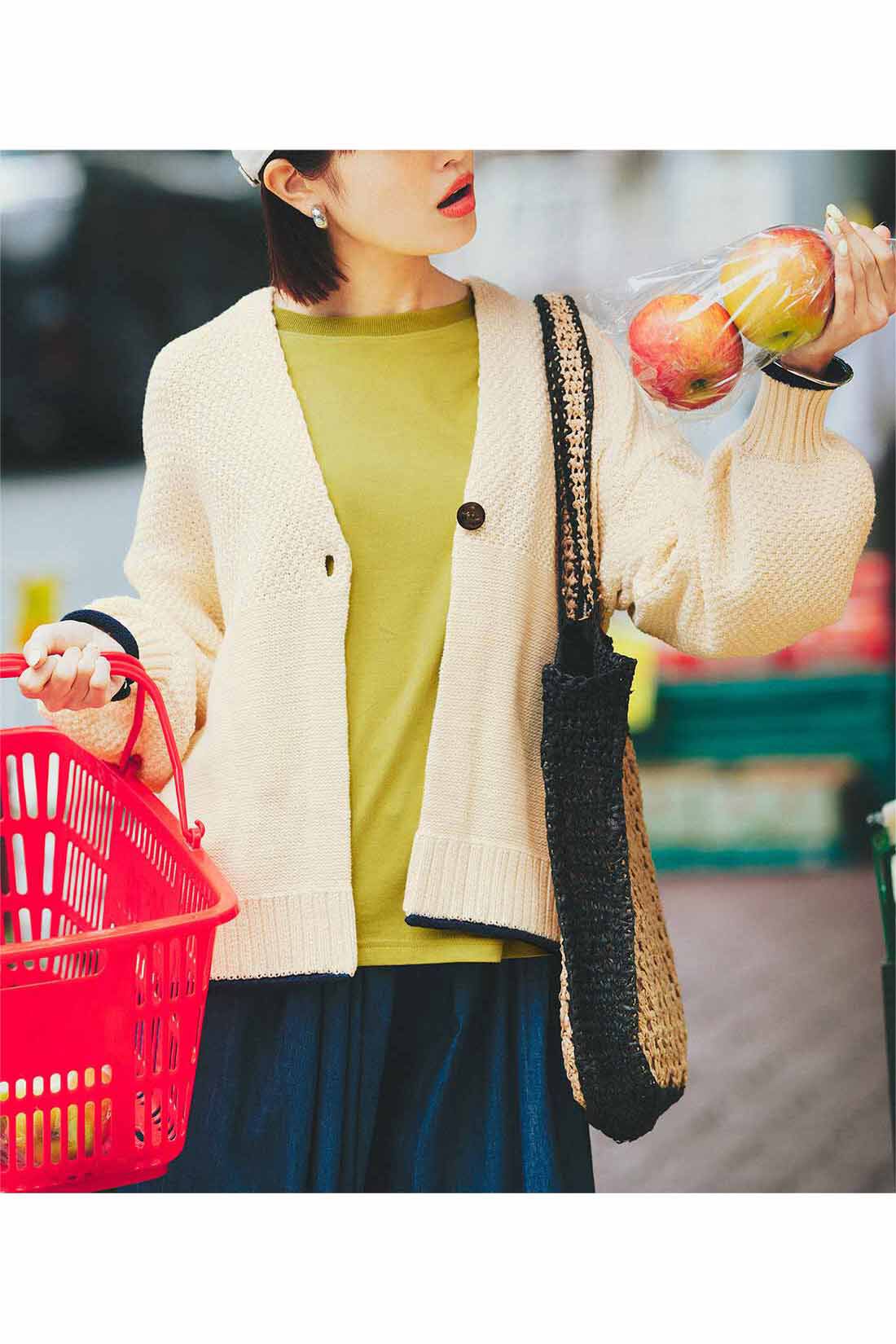 Live in comfort［リブインコンフォート］|Live love cotton（R）プロジェクト リブ イン コンフォート きれいシルエットのパックTシャツ＆タンクトップセット〈マスタード＆ホワイト〉