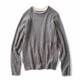 Live in  comfort | 薄手編み柄ニットトップス　リブイン