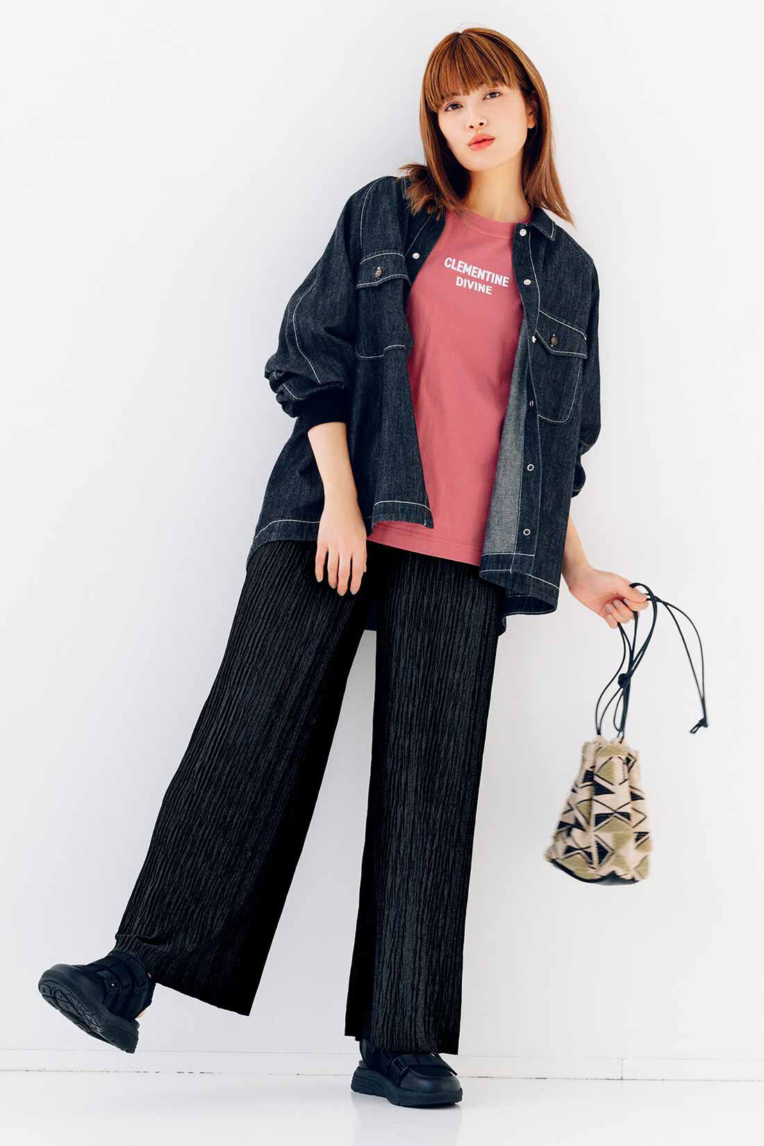 Live in  comfort|リブ イン コンフォート×500色の色えんぴつコラボ トルコオーガニックコットン五分袖Tシャツ【まとめ買いキャンペーン】