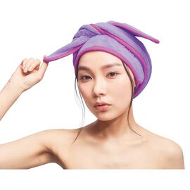flufeel | ロングヘアもすばやく吸水ドライヘアターバン〈パープル〉
