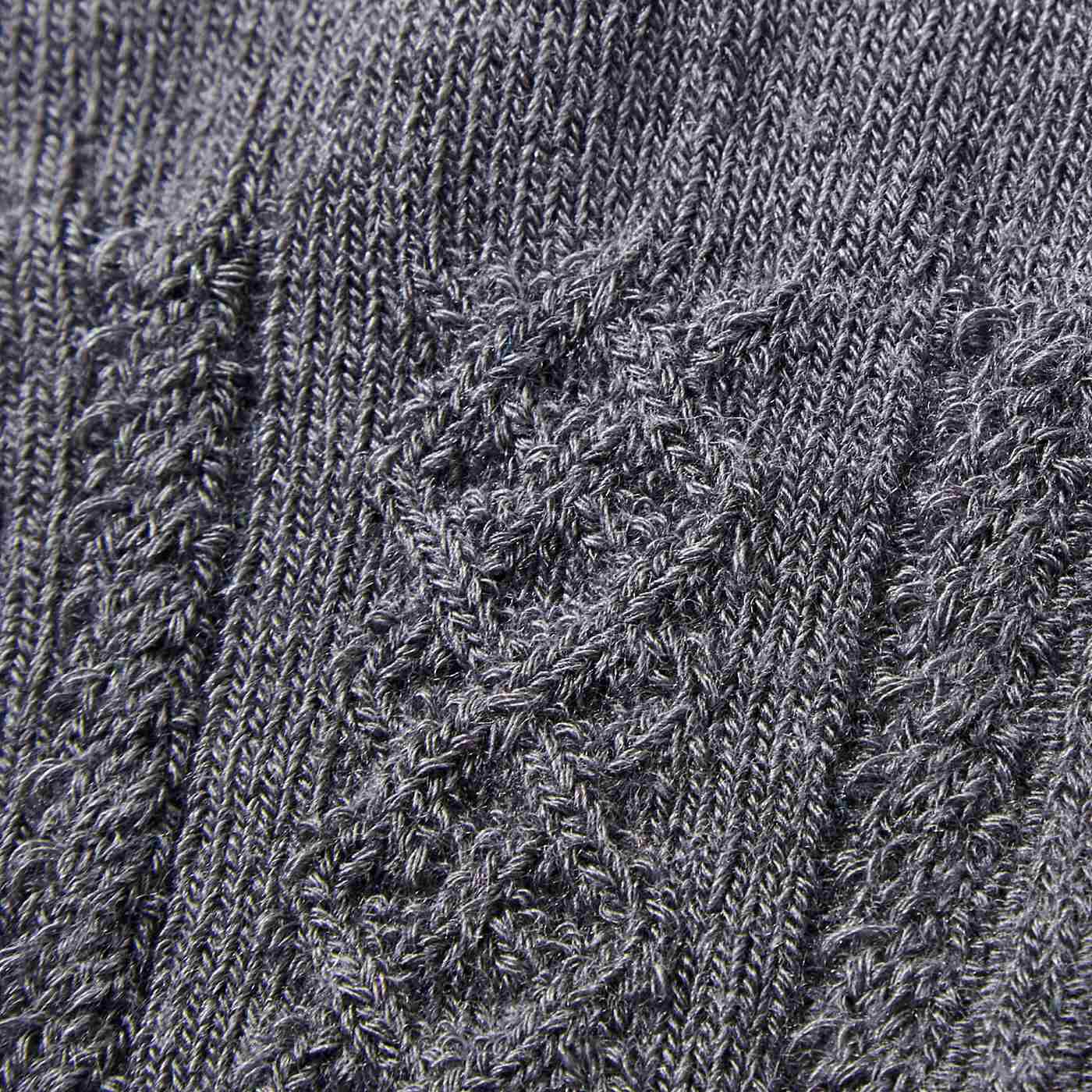 flufeel|アロエ保湿加工の糸で編み立てた　とろり滑らかタッチな基礎化粧手袋の会|手首部分は縄編み風の柄ですっきりとした印象。