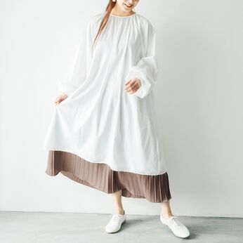 flufeel | プリーツ2ーWAY重ね着 インナーワンピース