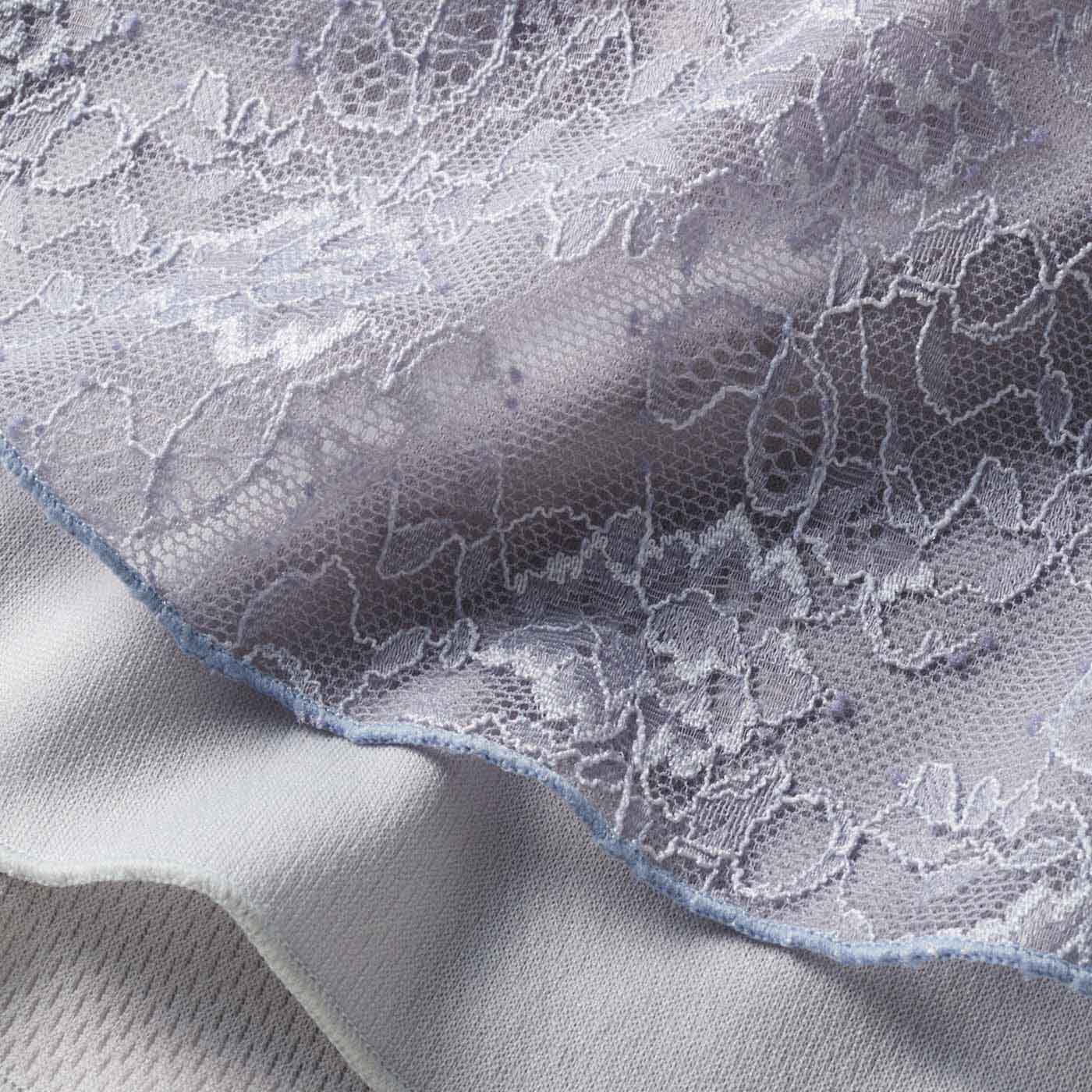 flufeel［フラフィール］|華やか総レース仕立て 腰まわりの汗を解決 吸汗速乾ペチパンツの会|すそ部分はレースが肌に当たらないデザインでノンストレス。