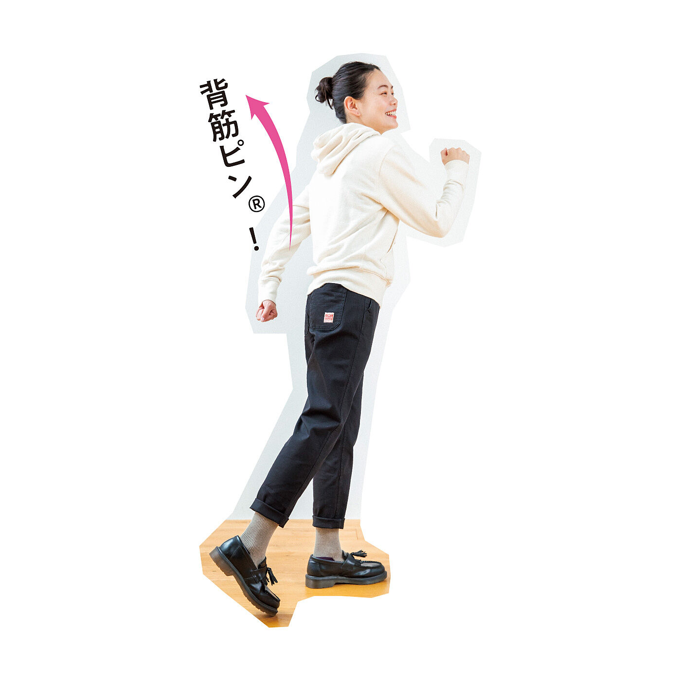 flufeel|足裏意識で背筋ピン！　着圧綿混ヨガ気分ハイソックスの会