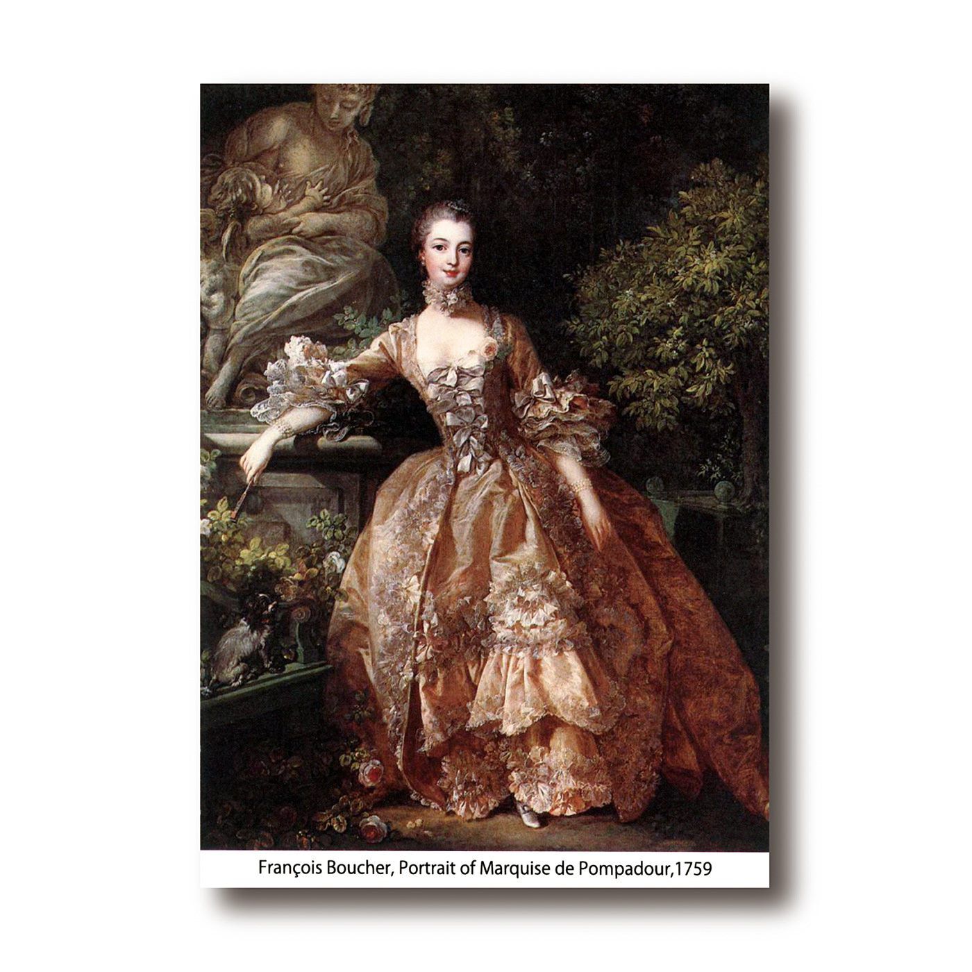 フラフィール|flufeel×ミュージアム部　ロココ時代の名画を体験　ポンパドゥール夫人のドレスをイメージしたブラ＆ショーツ|当時の世界観を満喫できる情報カード付き。