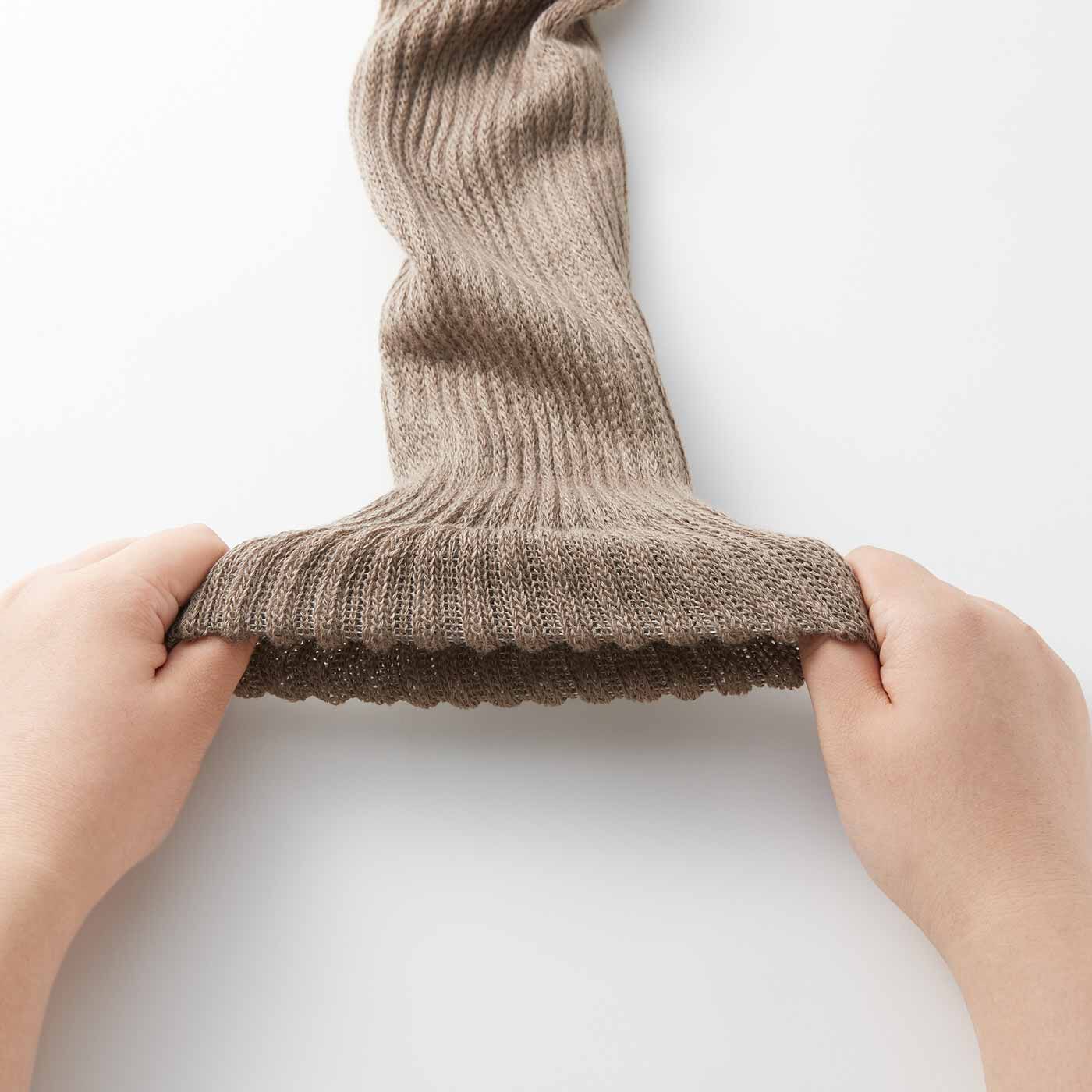 flufeel|ぐーんと伸びて包み込む シルク混&times;ウール混の二重仕立てレッグウォーマー