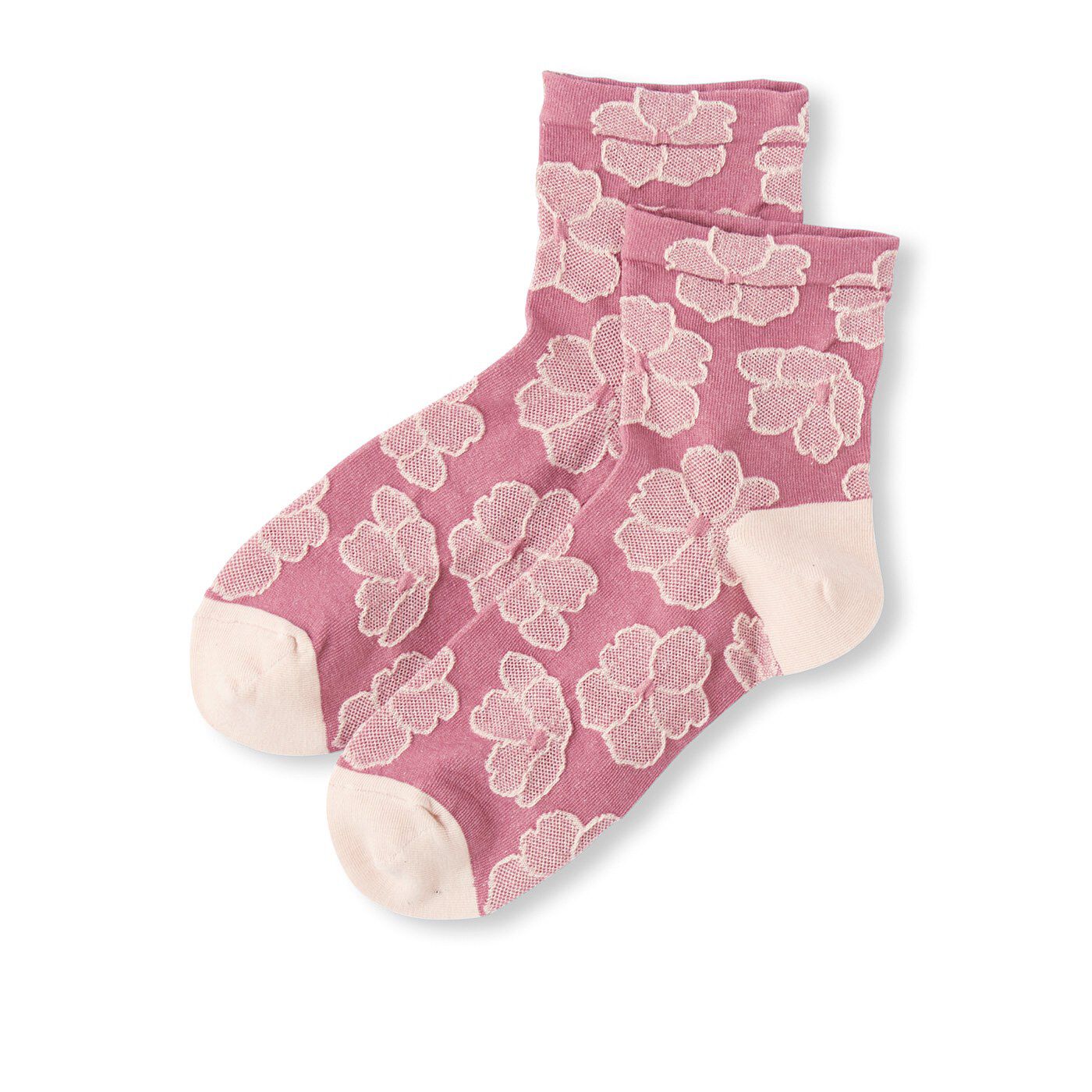 flufeel［フラフィール］|FOOD TEXTILE糸を使った　カラフルやさしい気持ちになる　華やぎソックスの会|〈サクラ〉　食用に塩漬け加工されたサクラの茎を再活用。