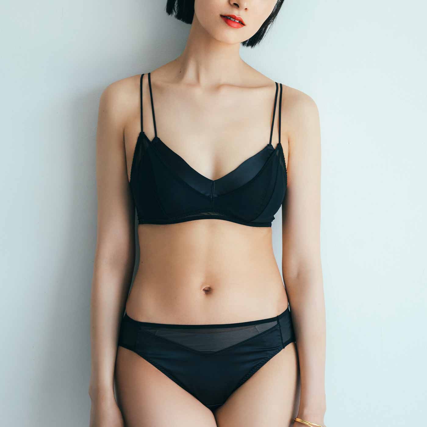 flufeel［フラフィール］|MEDE19F×flufeel シンプルモードブラ＆ショーツの会〈ブラック〉