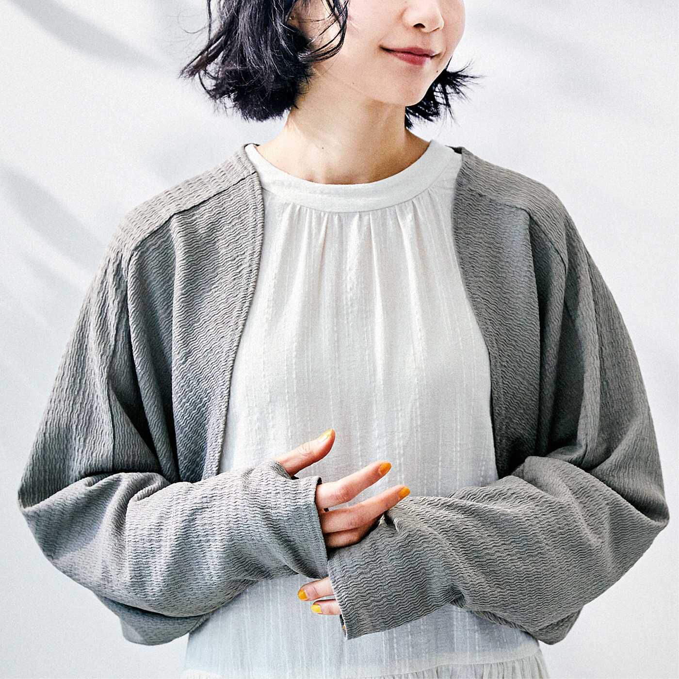 さっと羽織（はお）って日差し対策 楊柳（よう りゅう）風素材ボレロの会｜初回お試しキャンペーン｜キャンペーン｜下着・ランジェリー・インナー・美容雑貨の通販｜flufeel