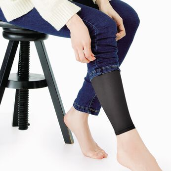 flufeel | 重ねばきで引き締め極薄 着圧サポーターブラック
