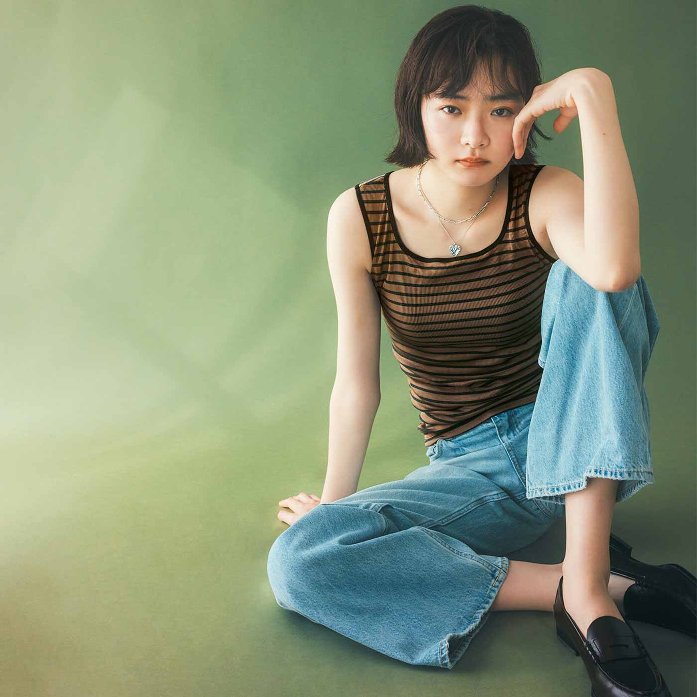 flufeel［フラフィール］|秘密のシェイプですっきり 計算された知的見え ボーダー柄ブラタンクの会
