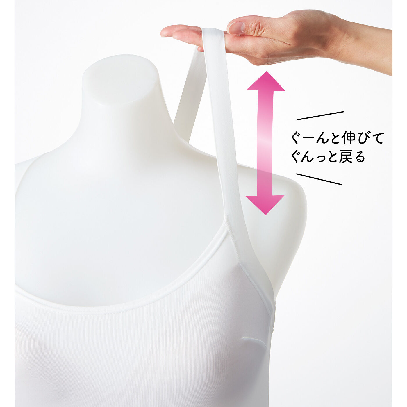 flufeel［フラフィール］|肩甲骨をらくらく意識で背筋ピン！ ノンワイヤーヨガ気分ブラインナー〈ストレッチストラップ/ホワイト〉の会