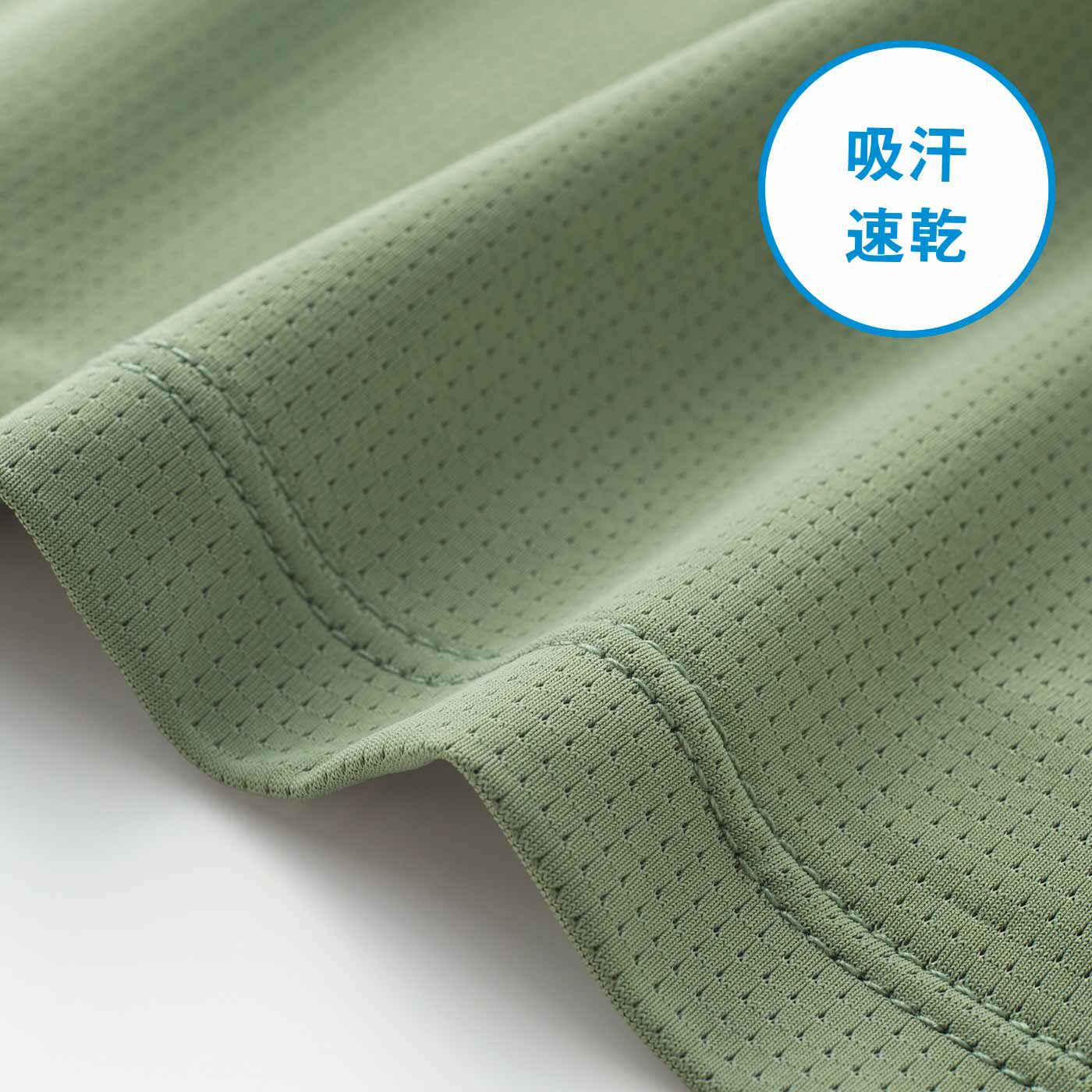 flufeel［フラフィール］|汗さらりと透けカバーがかなう 吸汗速乾 繊細メッシュペチパンツの会|吸汗速乾加工のさらさらメッシュ生地でべたつきや汗じみをガード。