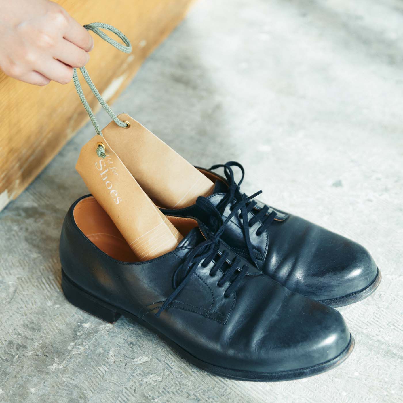 フェリシモの雑貨 Kraso|1/d for Shoes 靴用除湿剤の会|出かけるときはひもをしゅっとひっぱるだけでらくちん！
