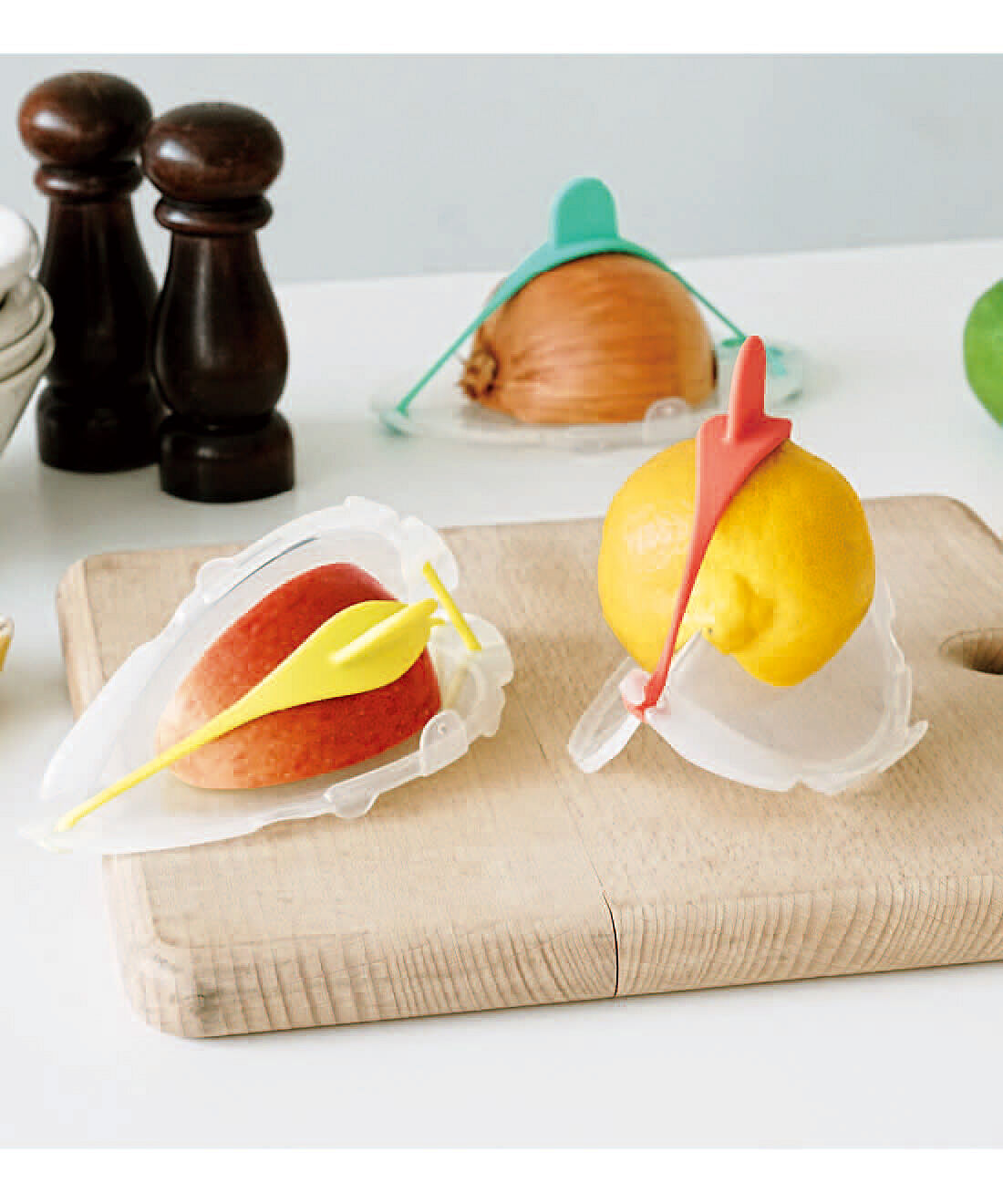 フェリシモの雑貨 Kraso|どんな角度でも装着ＯＫ　ラップいらずのカット野菜カバーの会