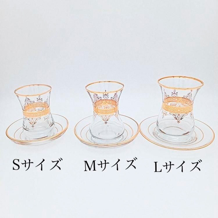フェリシモの雑貨 Kraso|チャイグラスClear Gold Line B（ハンドルなし）M