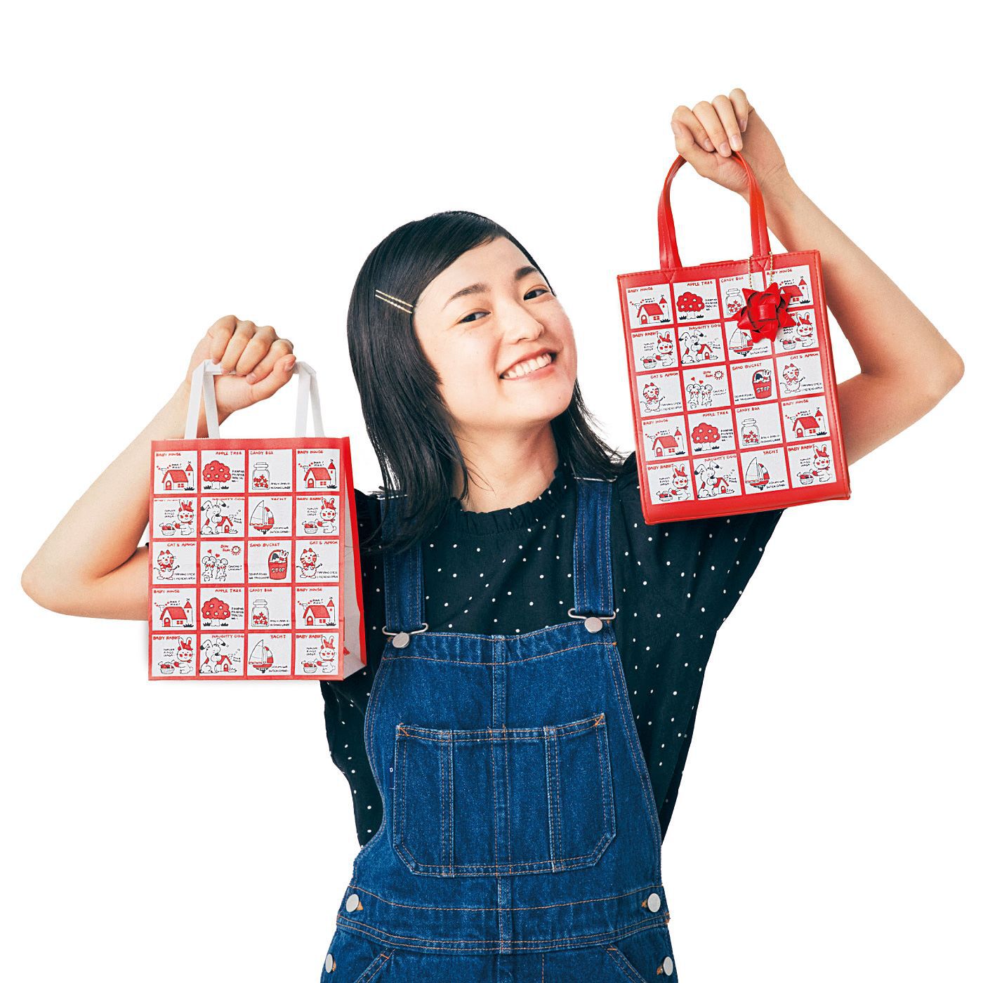 フェリシモの雑貨 Kraso|シモジマコラボ　プレゼントみたいな紙袋風トートバッグの会|紙袋にそっくり！