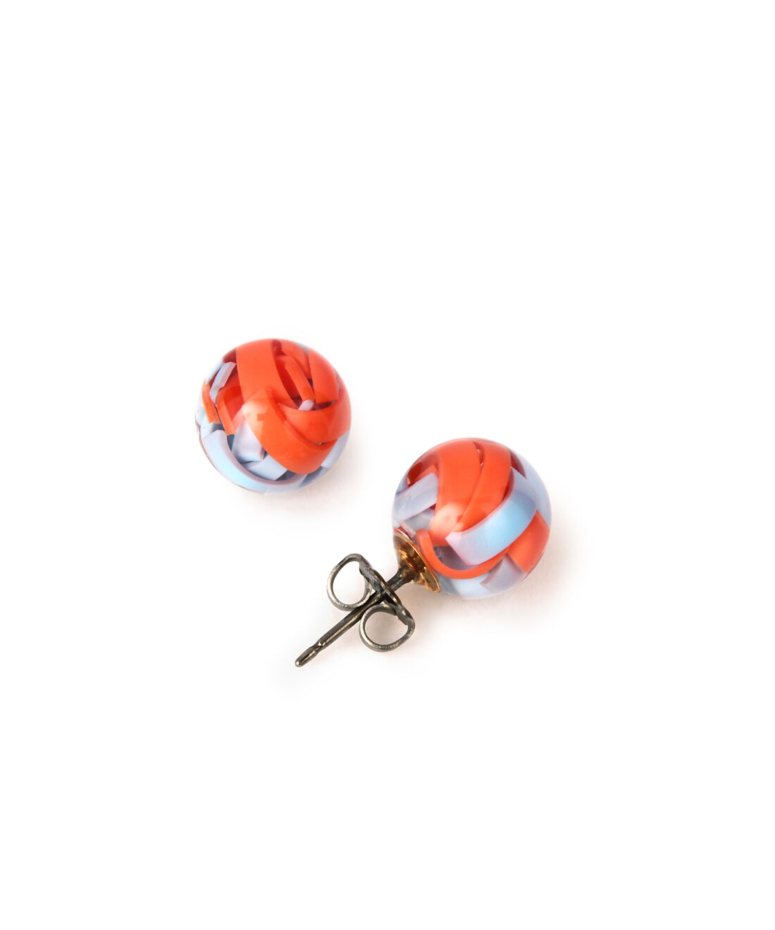 フェリシモの雑貨 Kraso|ケーブル廃材アクセサリー〈水色/橙〉（東京都 秋葉原）イヤアクセ