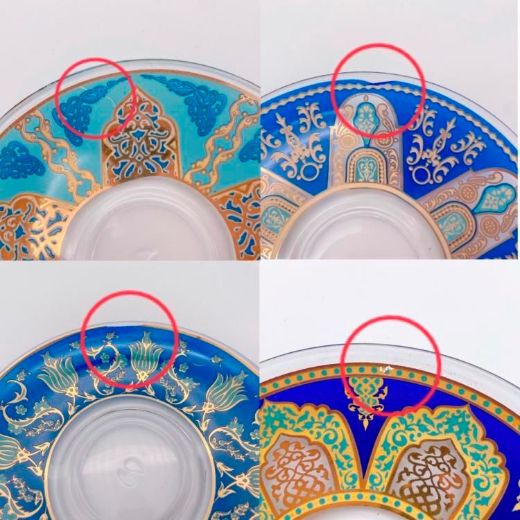 フェリシモの雑貨 Kraso|カップ＆ソーサー（PASABAHCE）Best Turquoise Blueゴールド縁なし