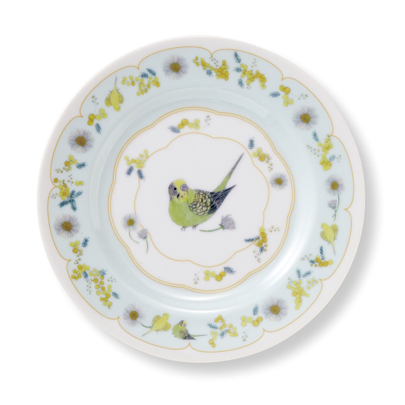 フェリシモの雑貨Kraso|小鳥部　中澤季絵さんとつくった　テーブルコーデが華やぐ　小鳥プレートの会|〈セキセイインコ〉