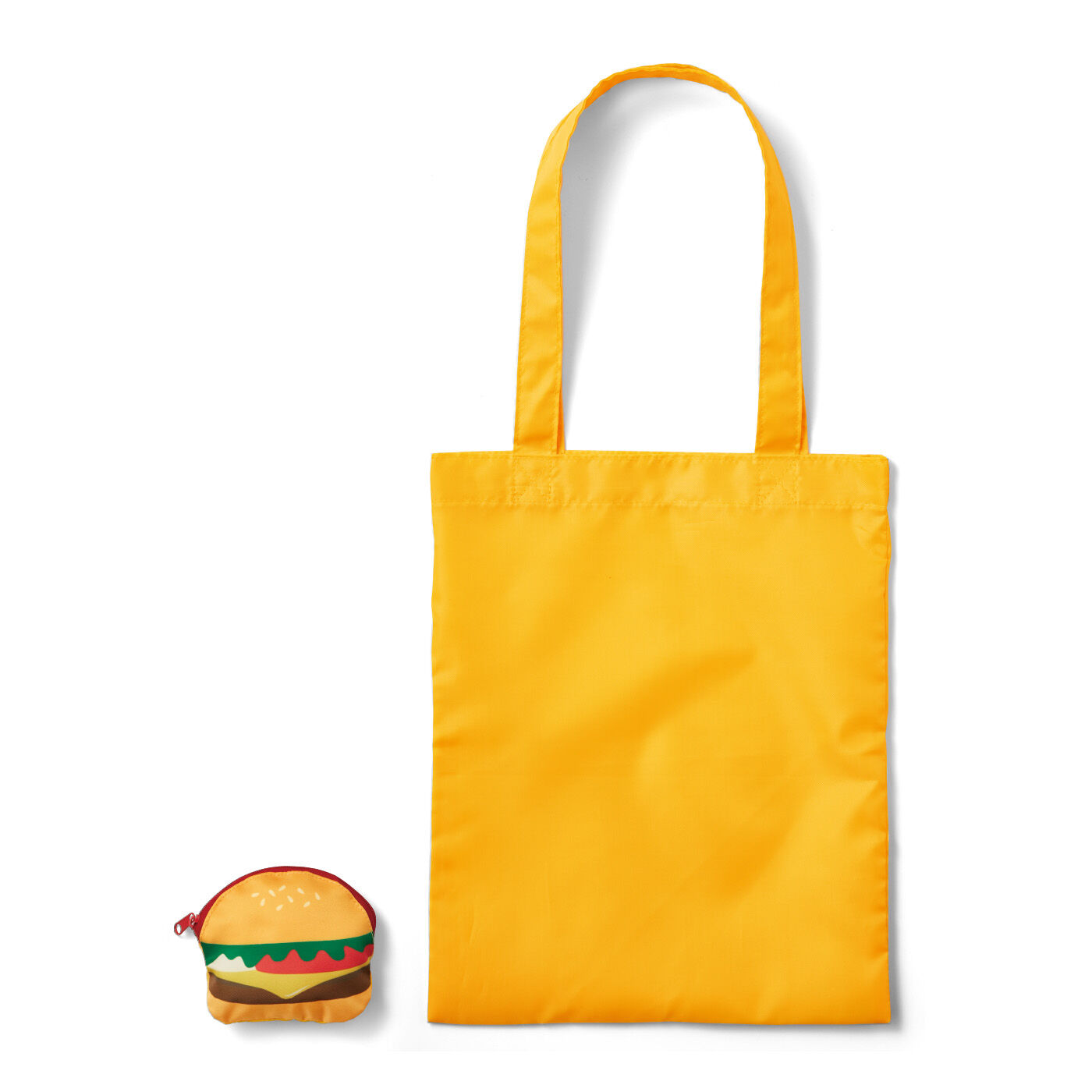 フェリシモの雑貨Kraso|ガラフル　ちっちゃな食べ物ポーチにIN！ 携帯用サブバッグの会|ハンバーガー　1回のお届けセット例。