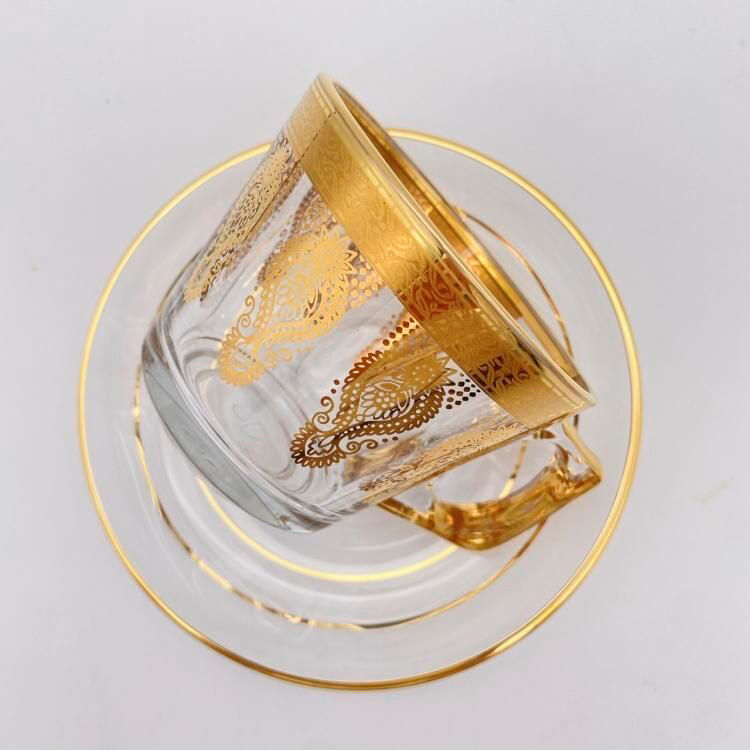 フェリシモの雑貨 Kraso|カップ＆ソーサー（PASABAHCE）Clear Gold Line 13