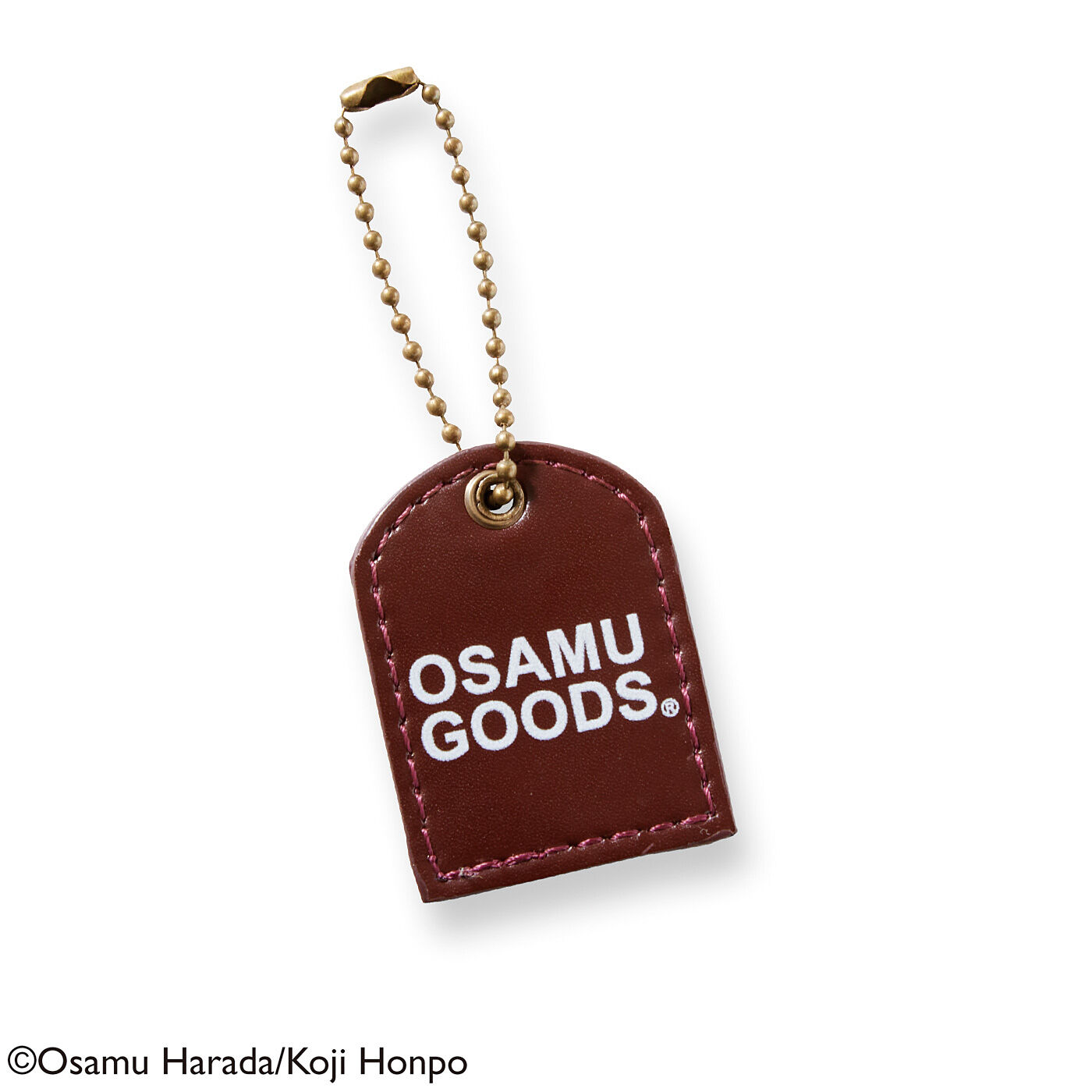 フェリシモの雑貨 Kraso|USEDo×OSAMU GOODS　トラッドスタイルの2-WAY　ミニボストンショルダーバッグの会|チャーム背面にはロゴプリントを。