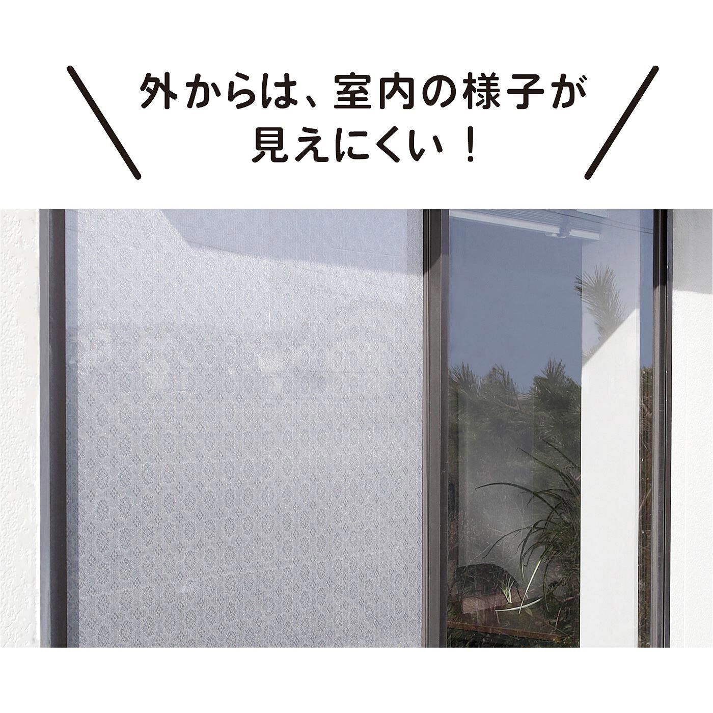 フェリシモの雑貨Kraso［クラソ］|外からの日差しを和らげる　レース素材のＵＶカット日よけ窓シートの会
