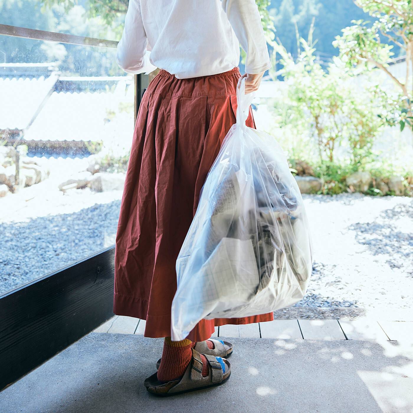 フェリシモの雑貨Kraso|1/d Standby Garbage Bags　ごみ袋（45L・半透明・取っ手付き）の会