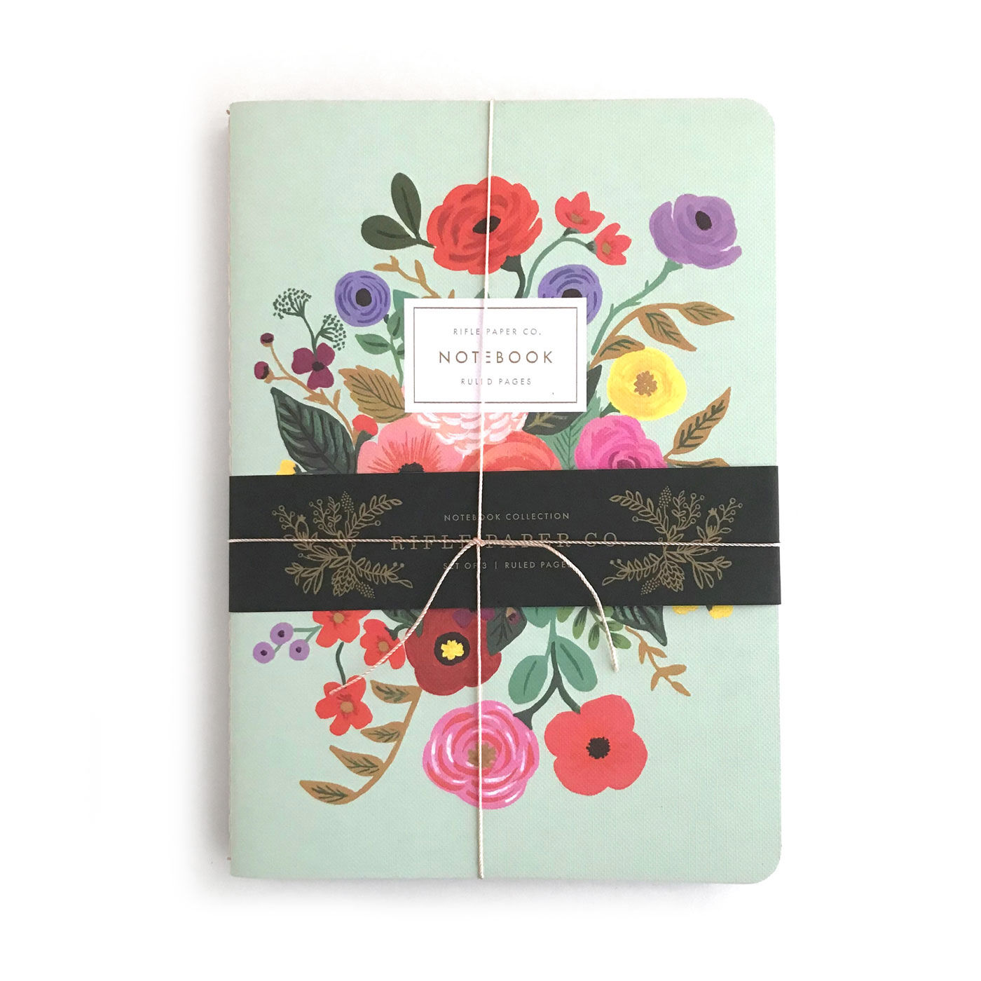 フェリシモの雑貨 Kraso|ライフルペーパー　ノート３冊セット〈ガーデンパーティ〉|「贈りもの」みたいな感じでお届けしますよ！