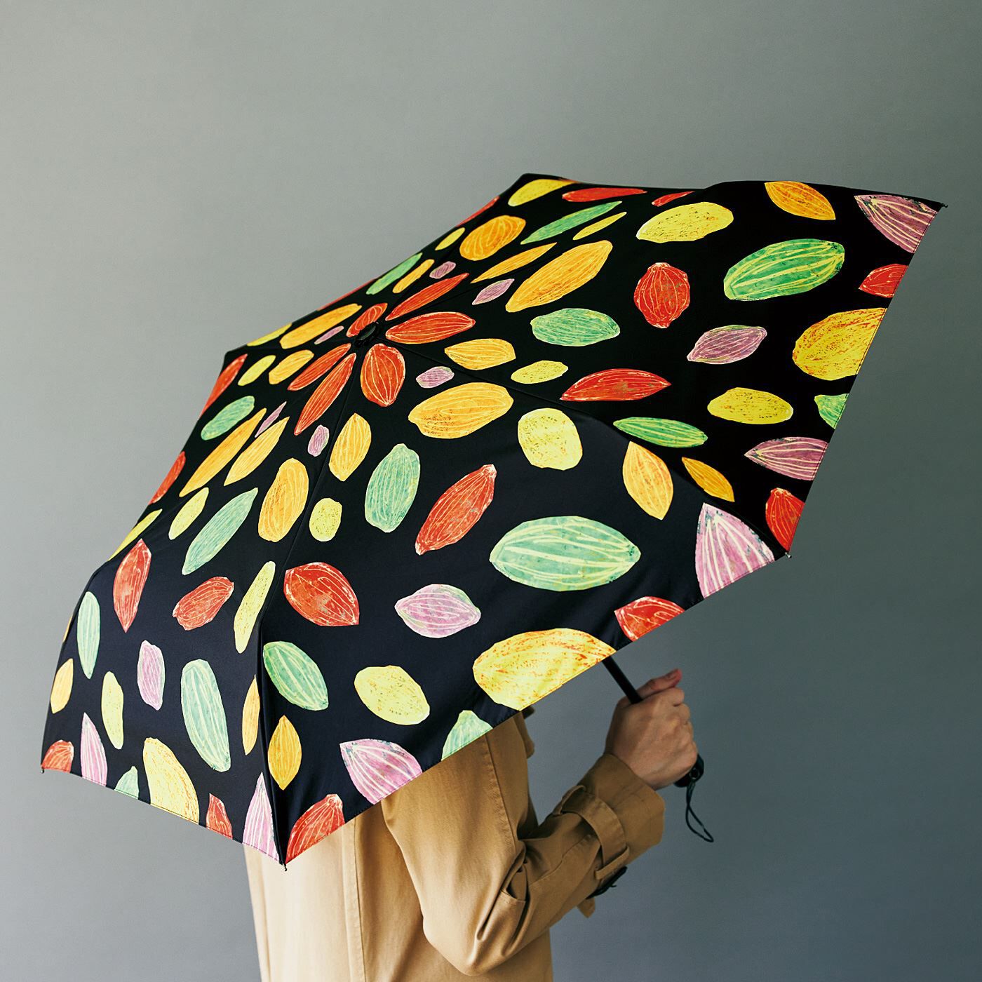 フェリシモの雑貨 Kraso|チョコ大好き！　チョコレートバイヤーみりオリジナルプリント 晴雨兼用折りたたみ傘の会