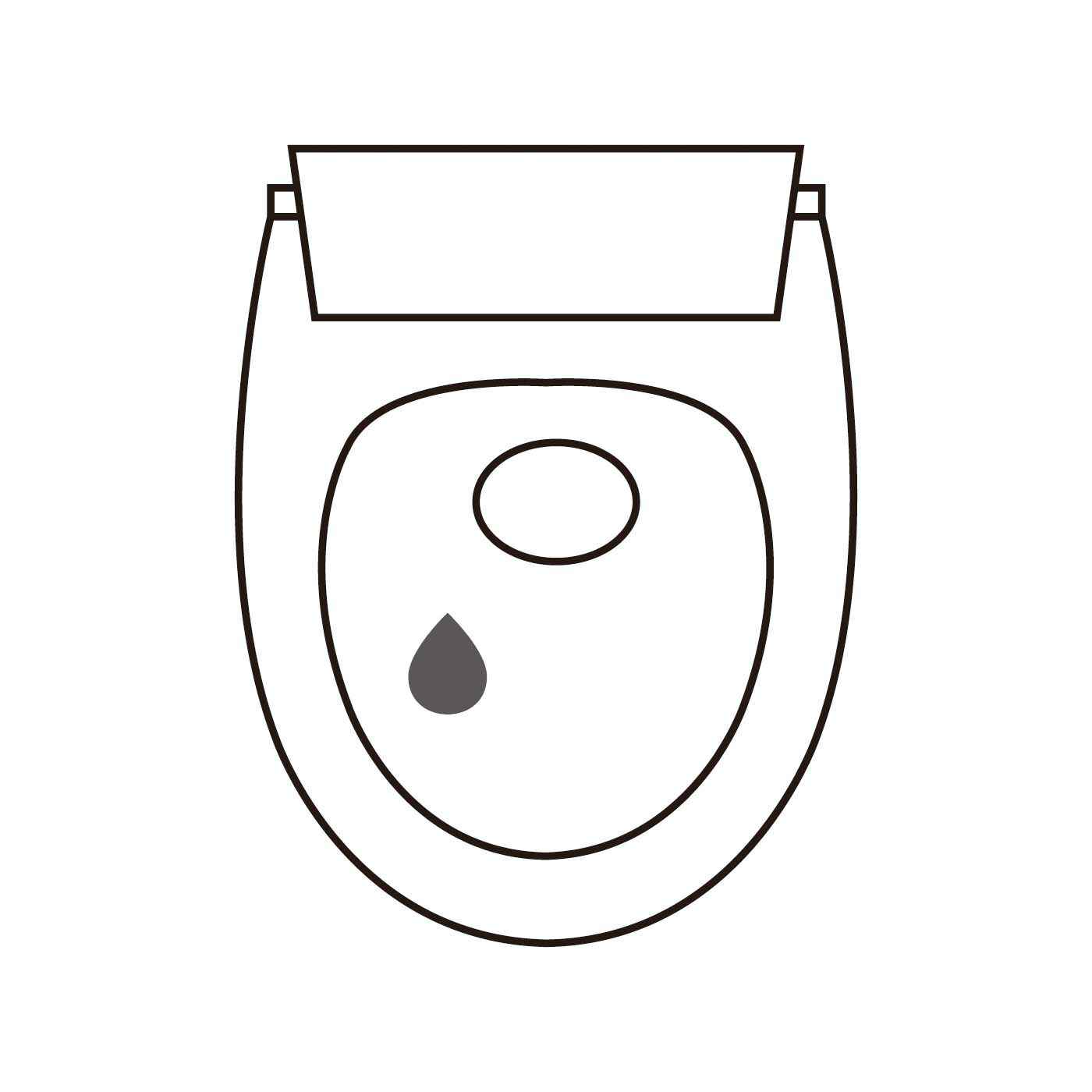 フェリシモの雑貨 Kraso|1/d TOILET DROPS　カビ予防バイオジェル〈フックなし〉の会|水流があたる位置に付けてください。