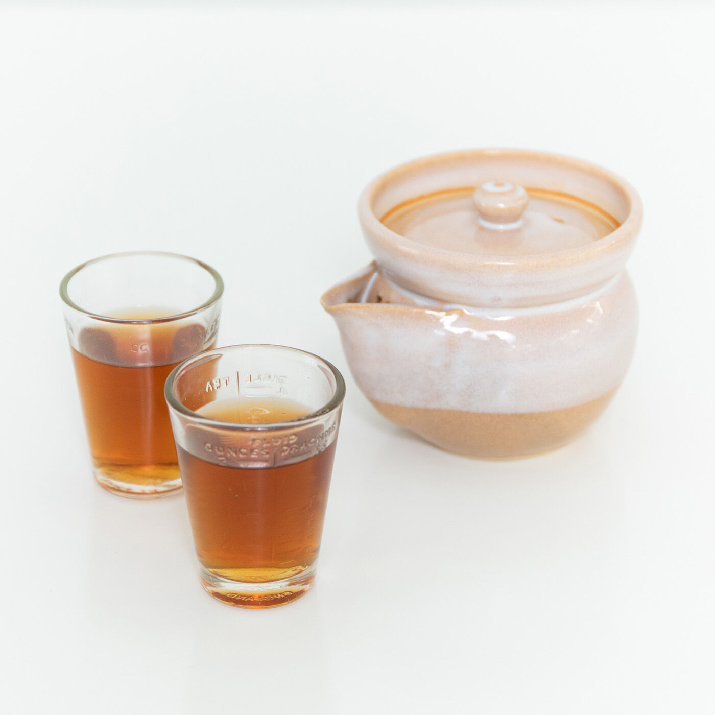 フェリシモの雑貨 Kraso|健一自然農園×フェリシモ　心とからだにそっと寄り添う　お茶セット（ティーバッグ）の会|ガラスの器も、お茶の色がより楽しめていいですね。