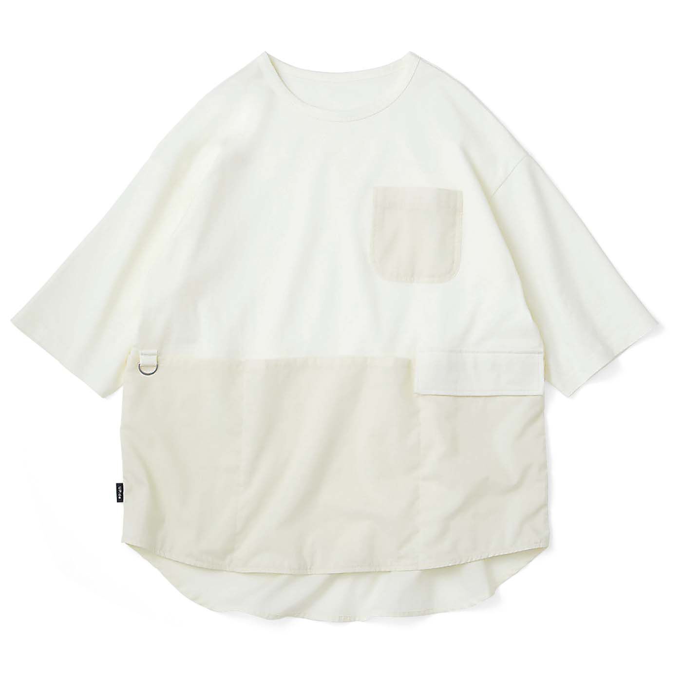 フェリシモの雑貨Kraso|UP.de　着られるバッグ 身軽にお出かけポケットいっぱい手ぶらTシャツの会|〈ホワイト〉