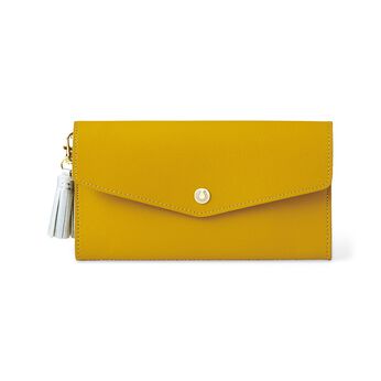 フェリシモの雑貨 クラソ | 縦入れカードケース７つのハッピー黄色長財布