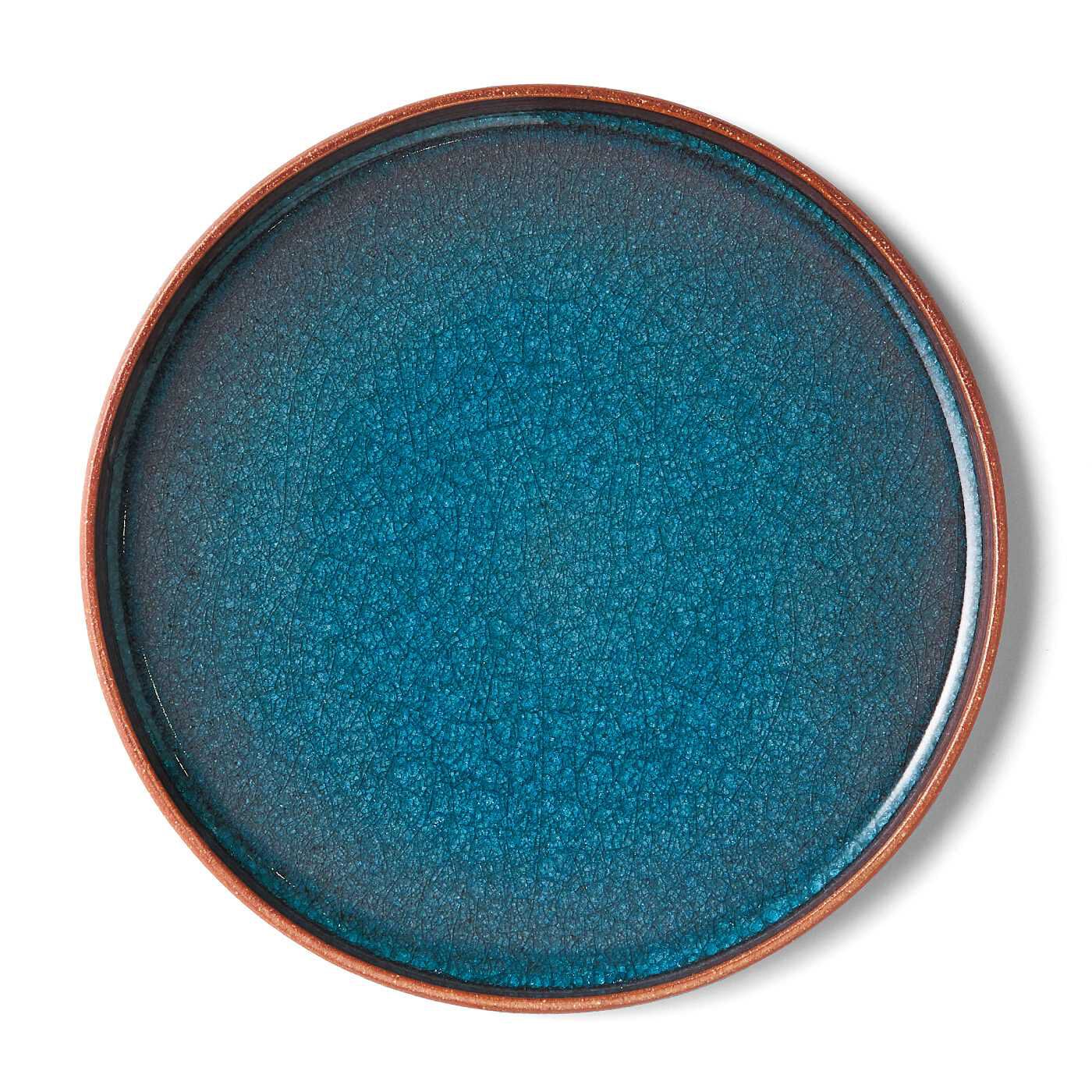 フェリシモの雑貨 Kraso|信楽焼の味わい深い　カラフル切立皿の会|〈BLUE DEEP WATER〉