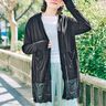 さらさら素材の レースUVパーカー