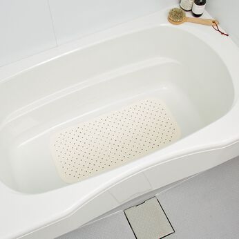 フェリシモの雑貨Kraso | たっぷりの吸盤で滑り予防浴槽マット〈ホワイト〉