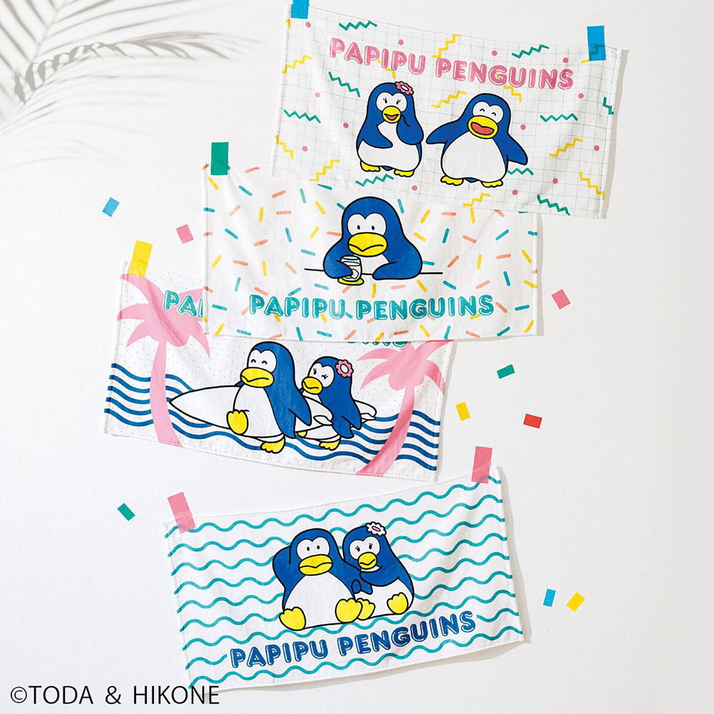 フェリシモの雑貨Kraso|パピプペンギンズ　レトロポップなやわらかガーゼバスタオルの会
