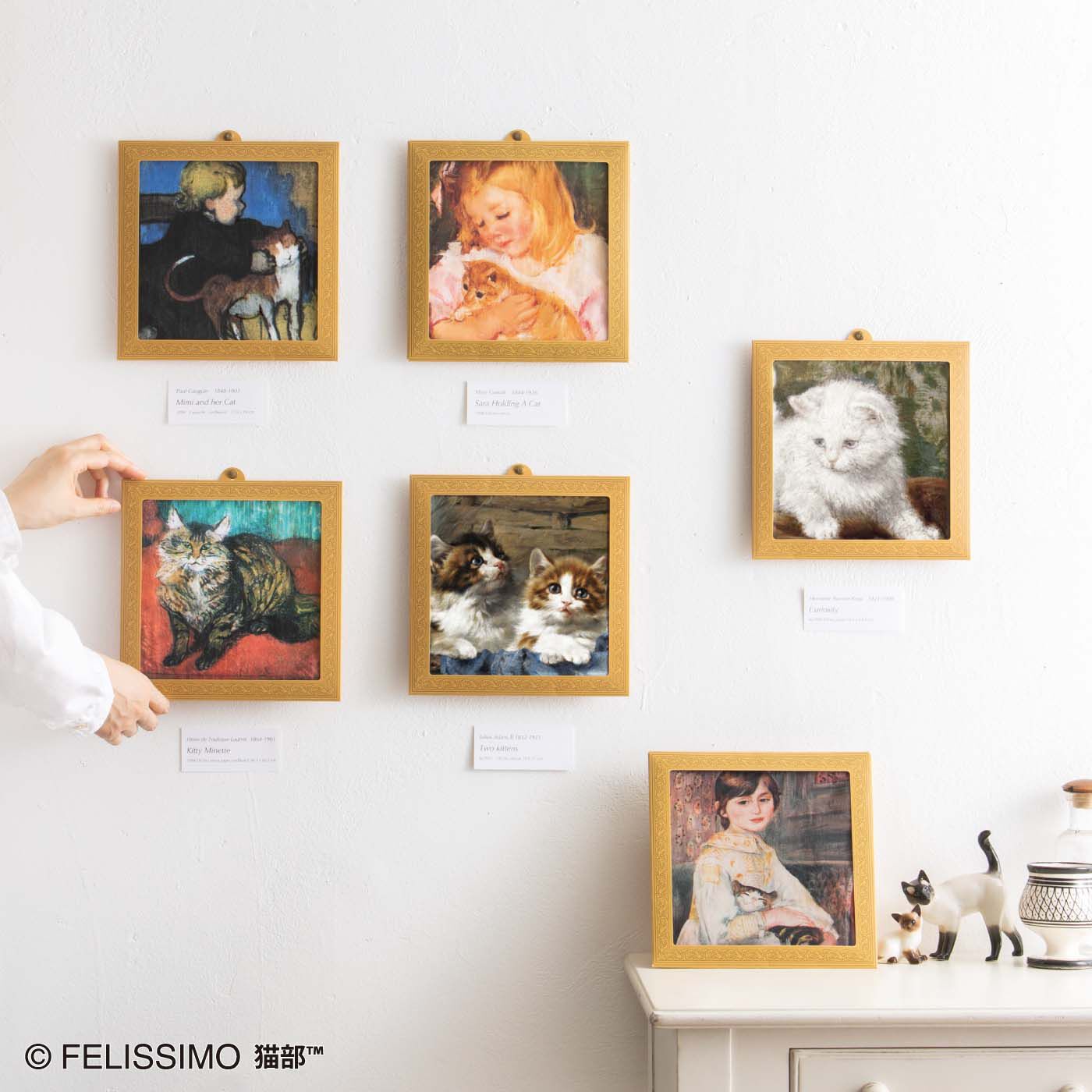 フェリシモの雑貨 Kraso|猫部×ミュージアム部　アートハンカチコレクション〈猫〉の会