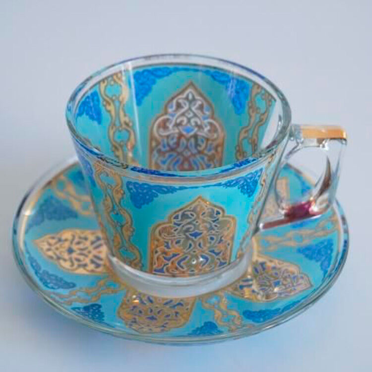 フェリシモの雑貨 Kraso|カップ＆ソーサー（PASABAHCE）Suidou Turquoise Blue