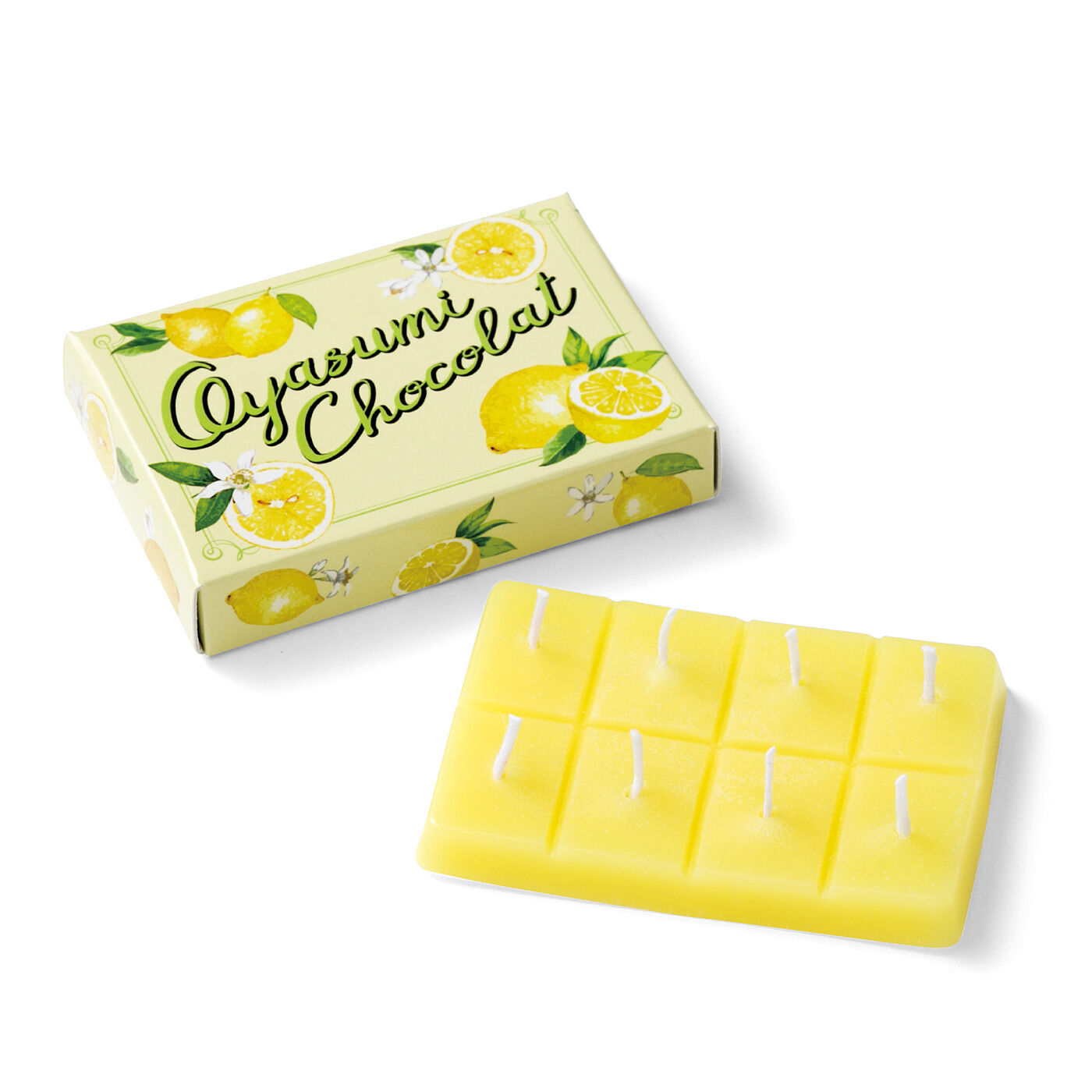 フェリシモの雑貨 Kraso|ガラフル　ちょこっとゆるめる　板チョコキャンドルの会|レモン