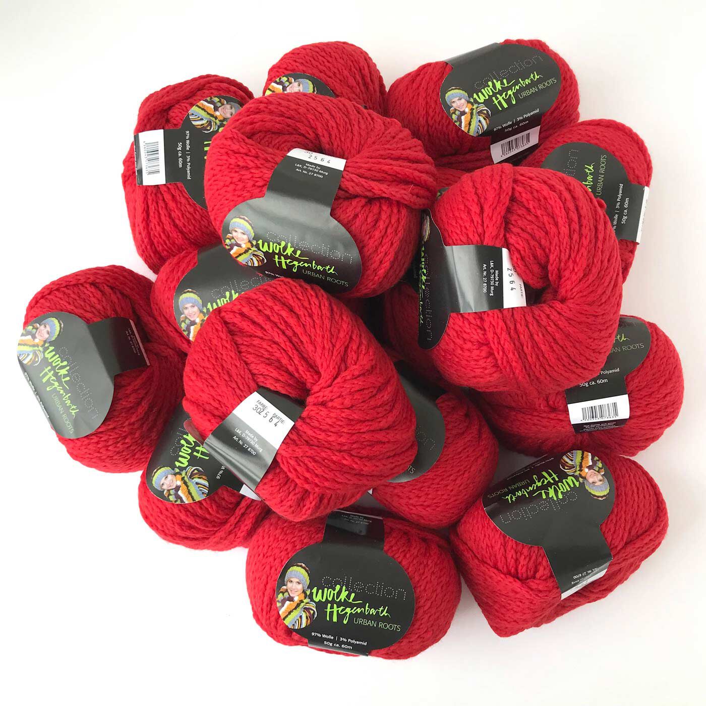 フェリシモの雑貨 Kraso|Urban Roots　毛糸50g×15玉セット〈セーターの簡単レシピ付き〉|お申し込みカラー1：レッド