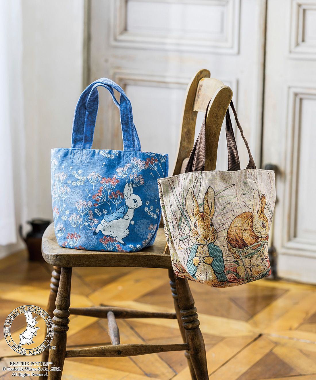 フェリシモの雑貨 Kraso|ピーターラビット（TM）　物語のワンシーンに思いを馳せる　ゴブラン織りまち付きバッグの会