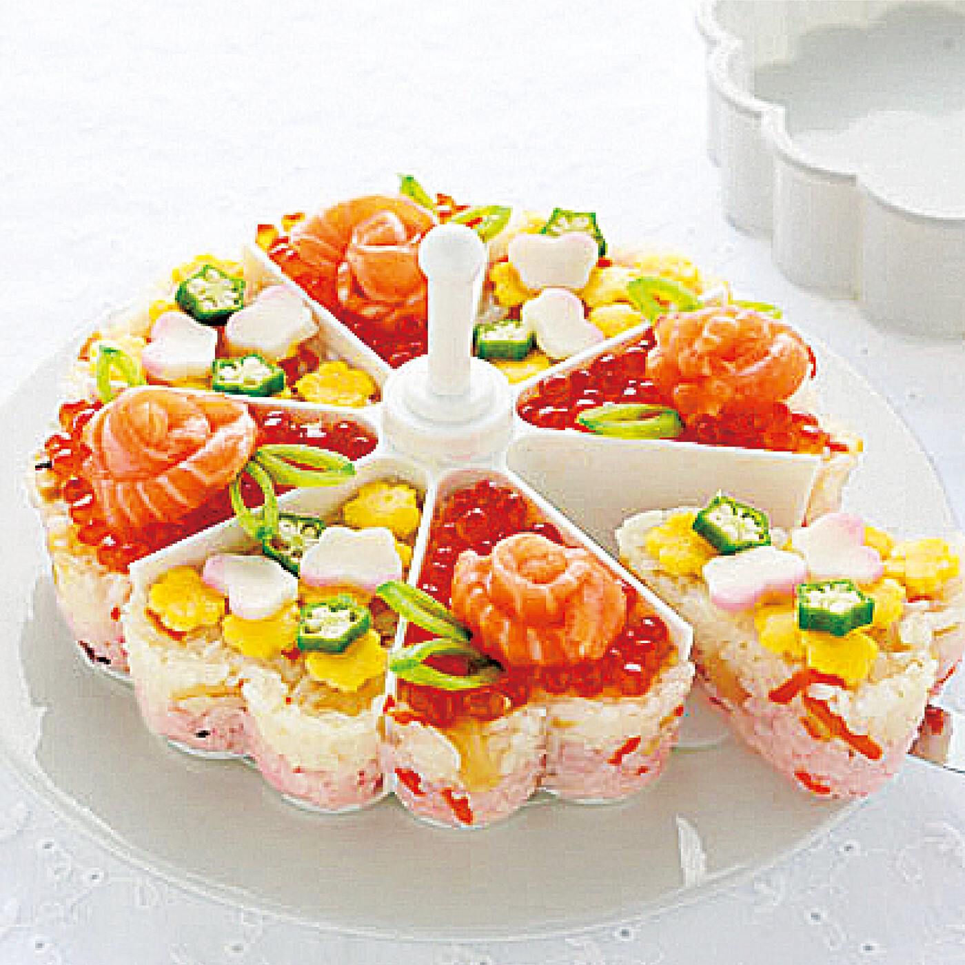 フェリシモの雑貨 Kraso|華やかさアップ！　ゼリーもお寿司も簡単に作れる クッキングトレイ マイパーラー|テーブルがパッと華やかになるちらし寿司。