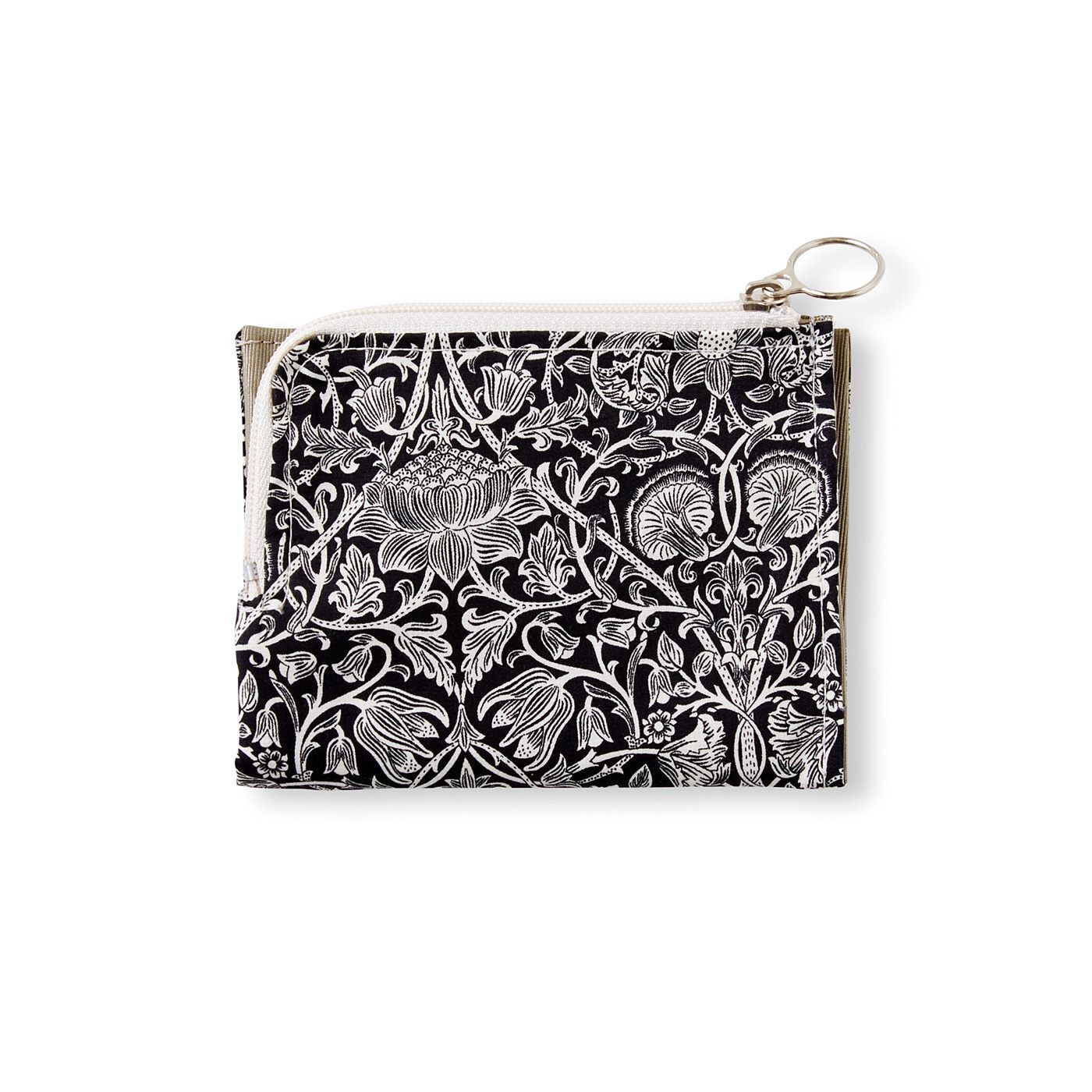フェリシモの雑貨 Kraso|Squee!　リバティプリント　かぎも付けられる L字ファスナーの二つ折りコンパクト財布の会|Lodden Wood