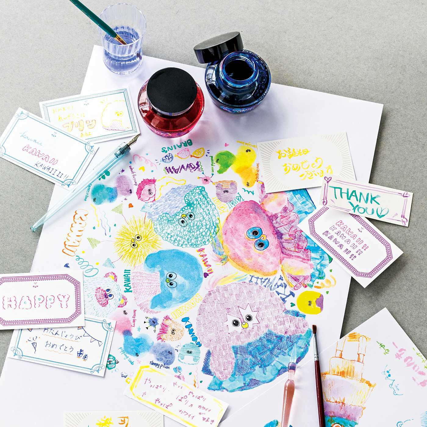 フェリシモの雑貨 Kraso|KAWAII COMPANY　１８８２年に神戸で創業の老舗文房具専門店と作る　カワイイ瞬間が溶け込んだカラフルシロップインクの会