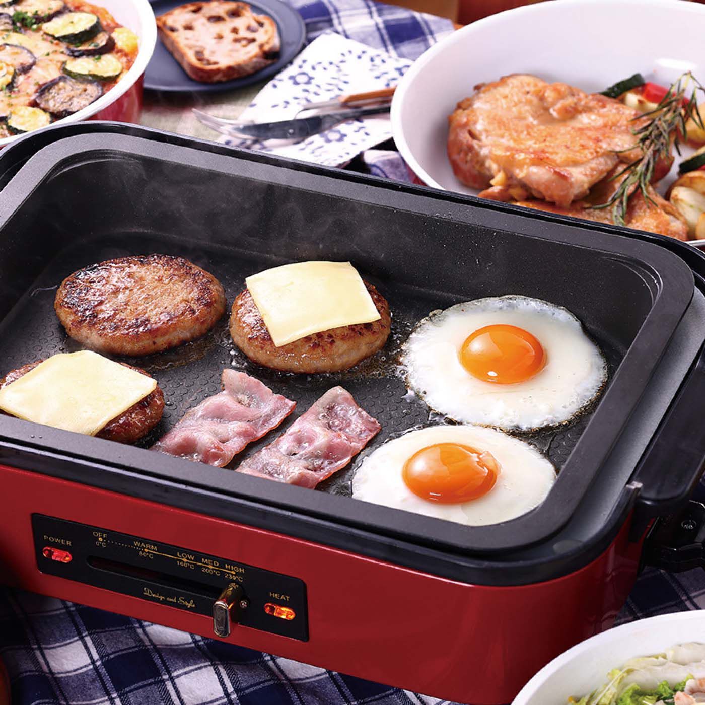 フェリシモの雑貨 Kraso|特別福袋　赤いホットプレートとキッチンツールセット