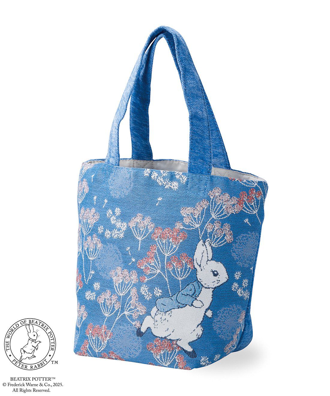 フェリシモの雑貨 Kraso|ピーターラビット（TM）　物語のワンシーンに思いを馳せる　ゴブラン織りまち付きバッグの会|〈ブルーブルーミング〉